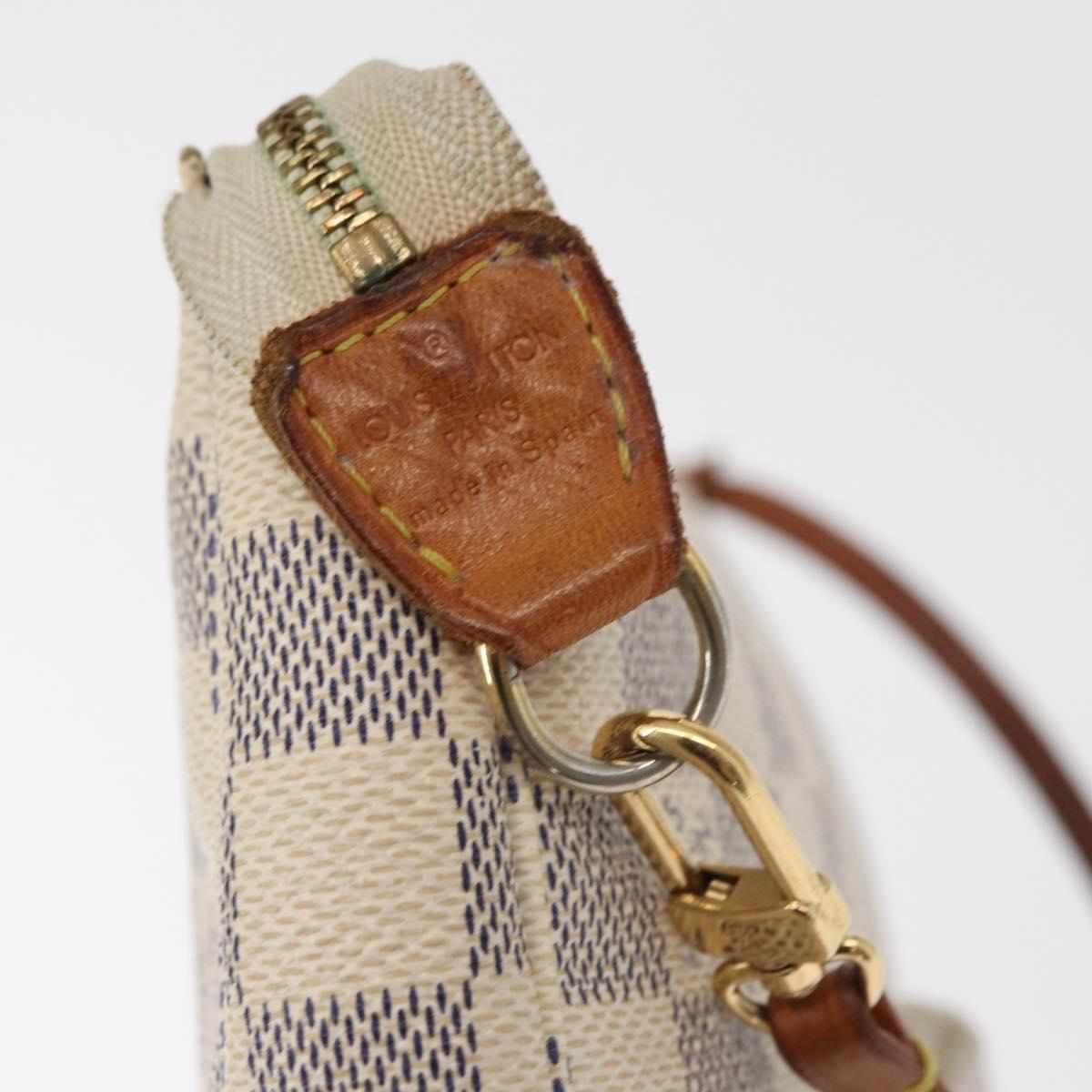 LOUIS VUITTON Damier Azur Pochette Accessoires Pouch N51986 LV Auth ep12786
