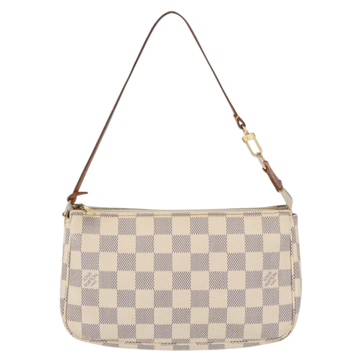 LOUIS VUITTON Damier Azur Pochette Accessoires Pouch N51986 LV Auth ep12786