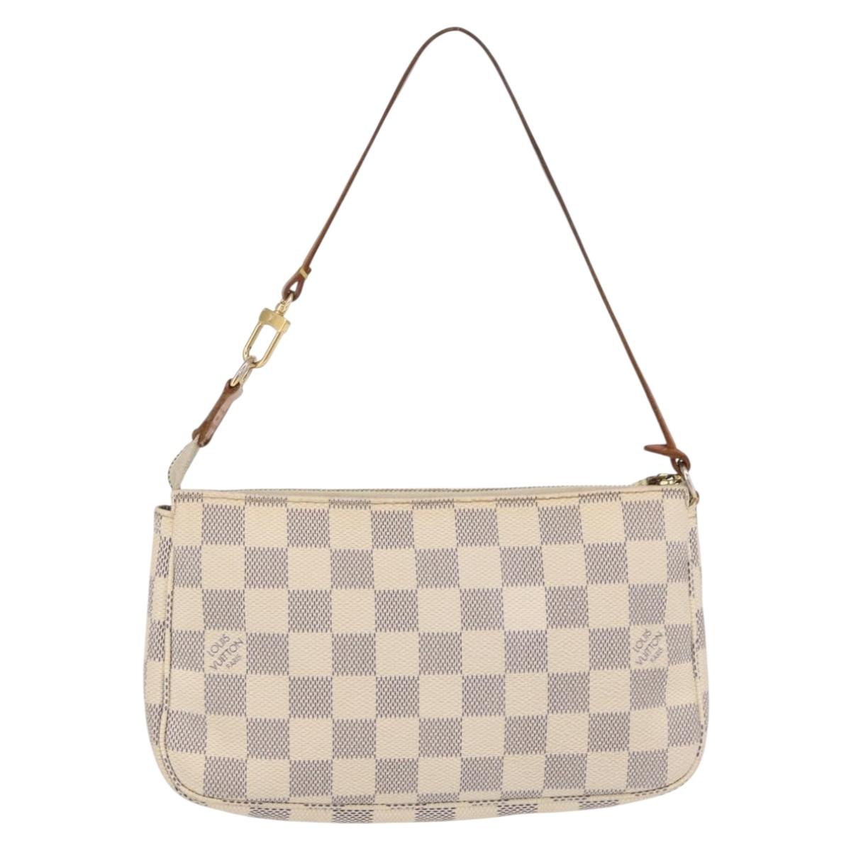 LOUIS VUITTON Damier Azur Pochette Accessoires Pouch N51986 LV Auth ep12786