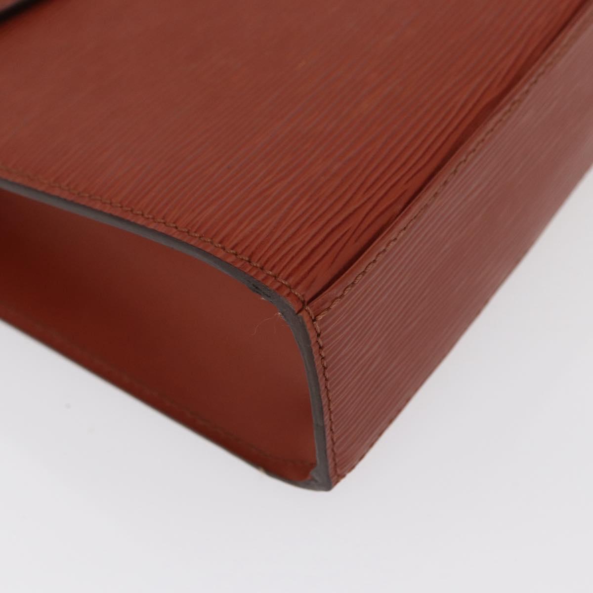 LOUIS VUITTON Epi Malesherbes Hand Bag Brown M52373 LV Auth ep12791