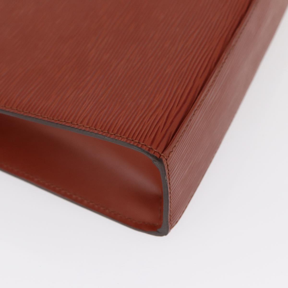 LOUIS VUITTON Epi Malesherbes Hand Bag Brown M52373 LV Auth ep12791