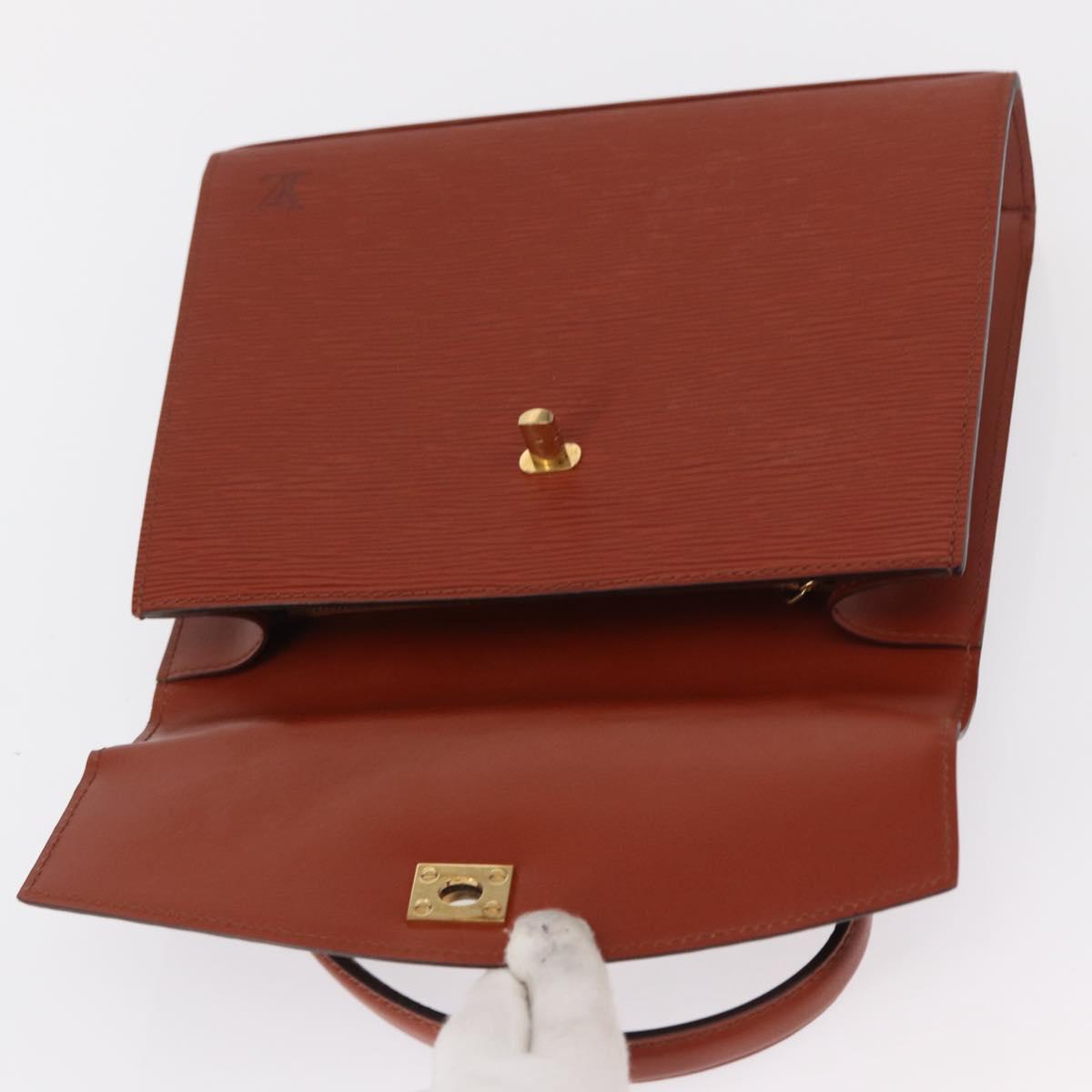 LOUIS VUITTON Epi Malesherbes Hand Bag Brown M52373 LV Auth ep12791