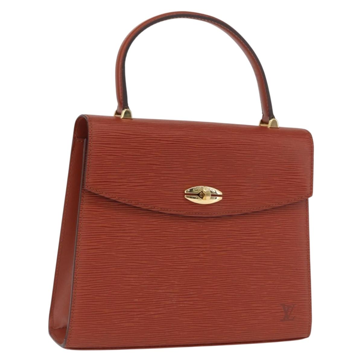 LOUIS VUITTON Epi Malesherbes Hand Bag Brown M52373 LV Auth ep12791