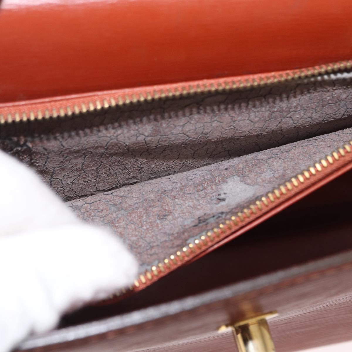 LOUIS VUITTON Epi Malesherbes Hand Bag Brown M52373 LV Auth ep12791