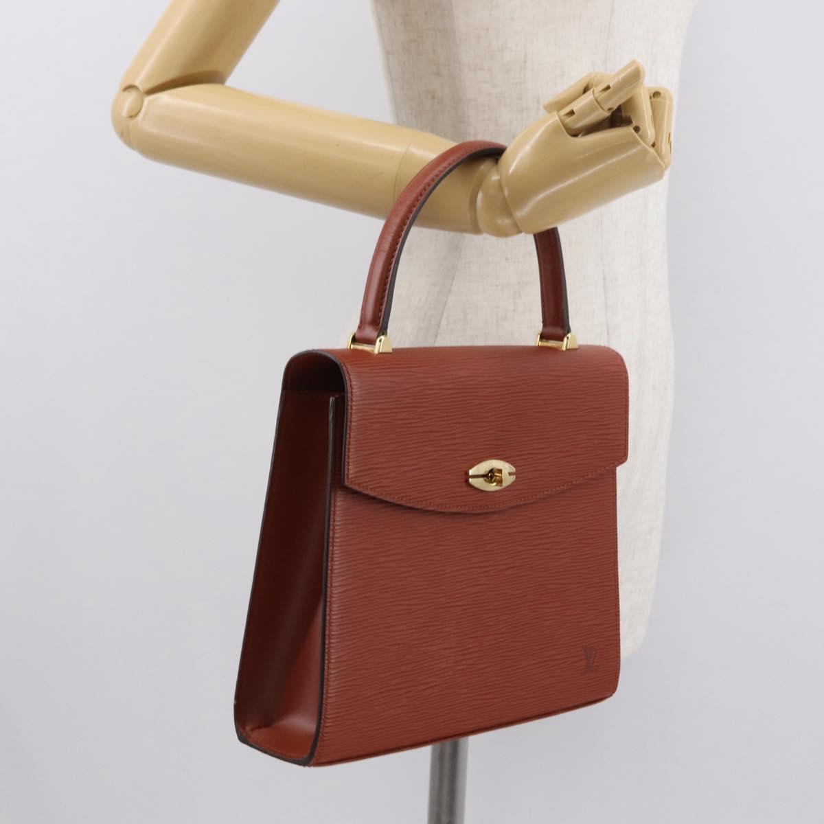 LOUIS VUITTON Epi Malesherbes Hand Bag Brown M52373 LV Auth ep12791