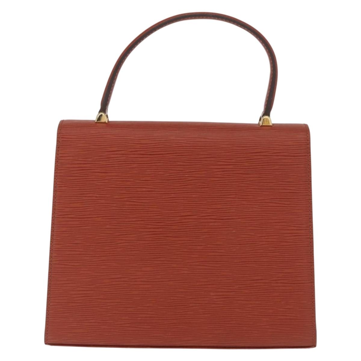 LOUIS VUITTON Epi Malesherbes Hand Bag Brown M52373 LV Auth ep12791