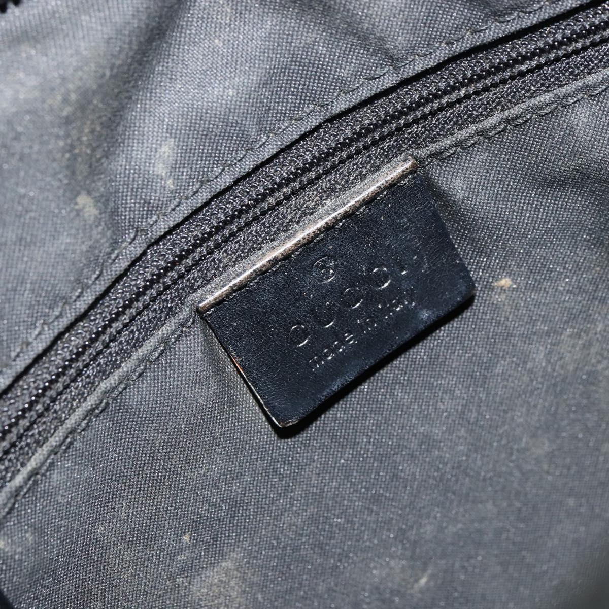 GUCCI GG Canvas Shoulder Bag Nylon Black Silver 001 3386 Auth ep12794