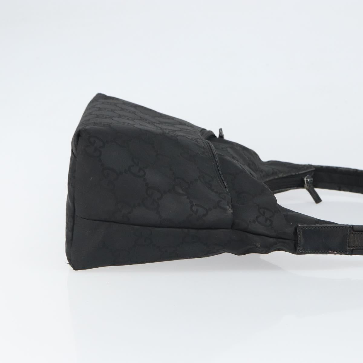 GUCCI GG Canvas Shoulder Bag Nylon Black Silver 001 3386 Auth ep12794