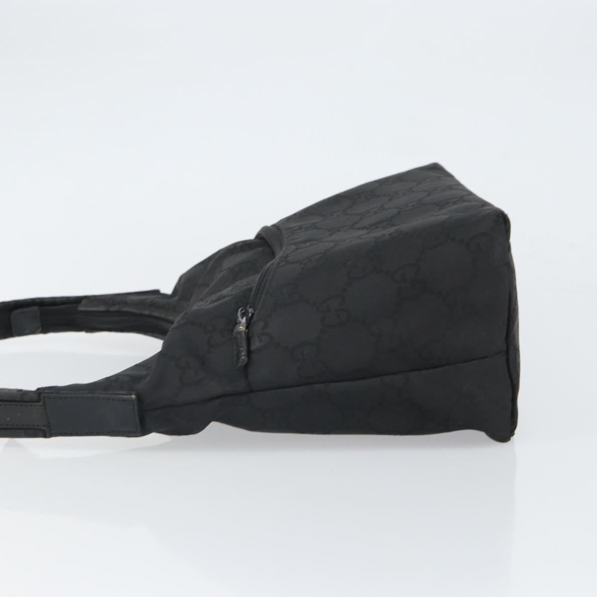 GUCCI GG Canvas Shoulder Bag Nylon Black Silver 001 3386 Auth ep12794