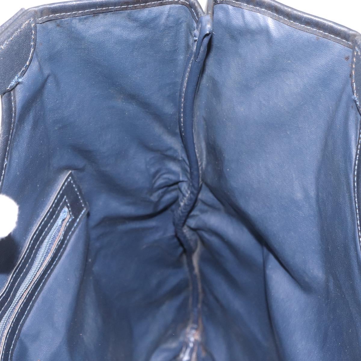 CELINE C Sulky Hand Bag Canvas Navy Auth ep12797