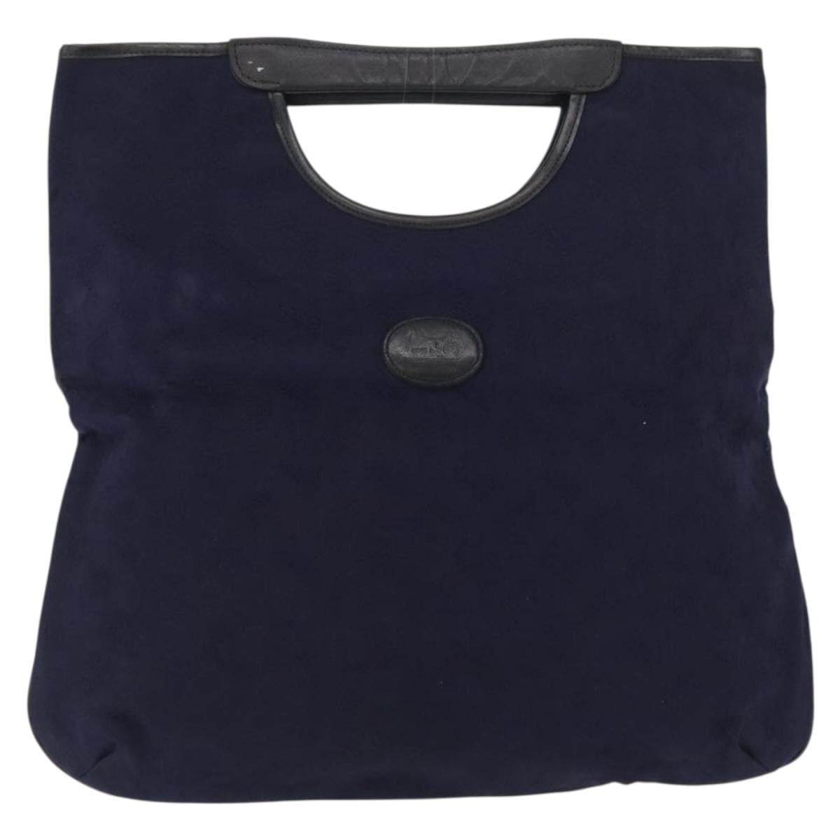 CELINE C Sulky Hand Bag Canvas Navy Auth ep12797