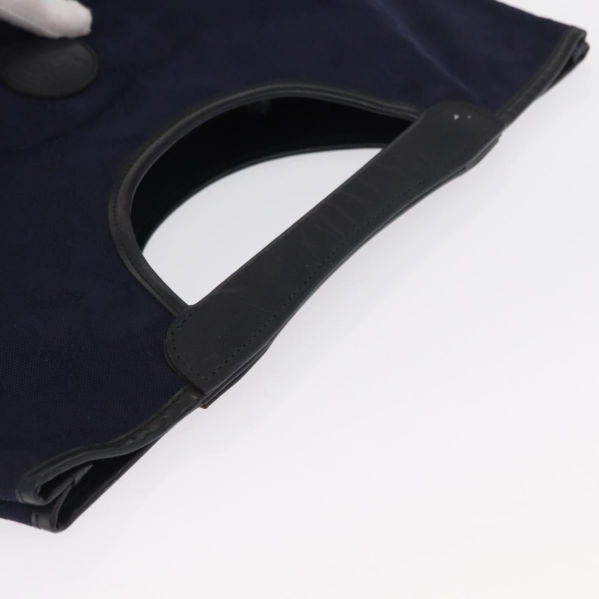 CELINE C Sulky Hand Bag Canvas Navy Auth ep12797