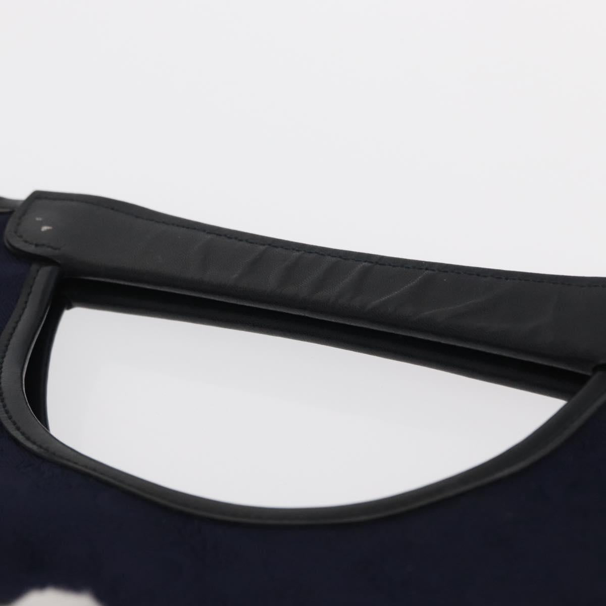 CELINE C Sulky Hand Bag Canvas Navy Auth ep12797