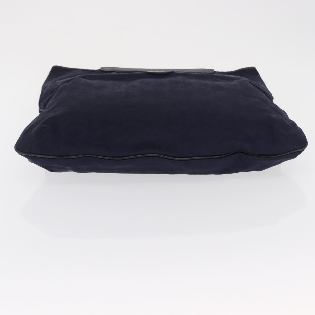 CELINE C Sulky Hand Bag Canvas Navy Auth ep12797