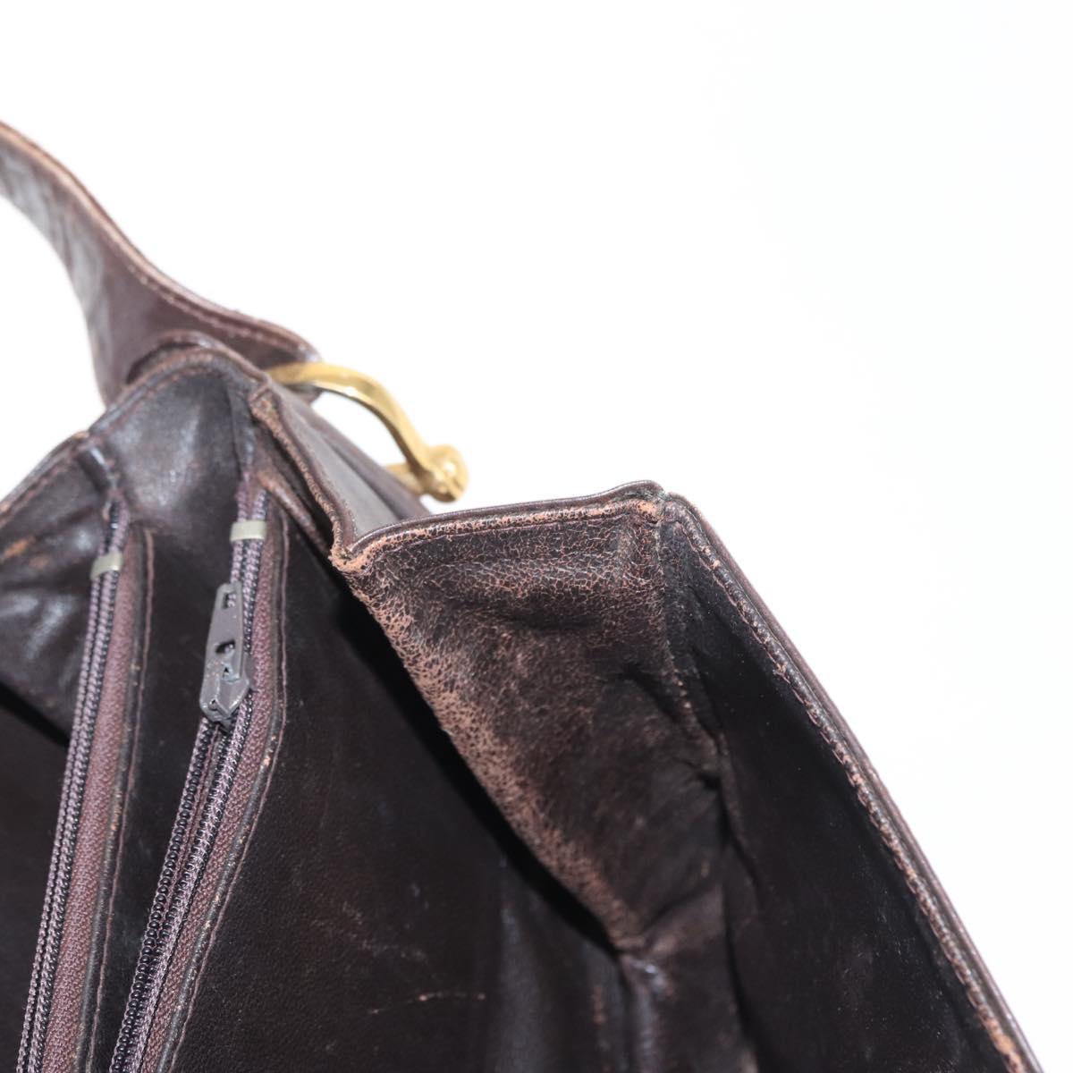 CELINE C Sulky Shoulder Bag Canvas Brown Gold Auth ep12803