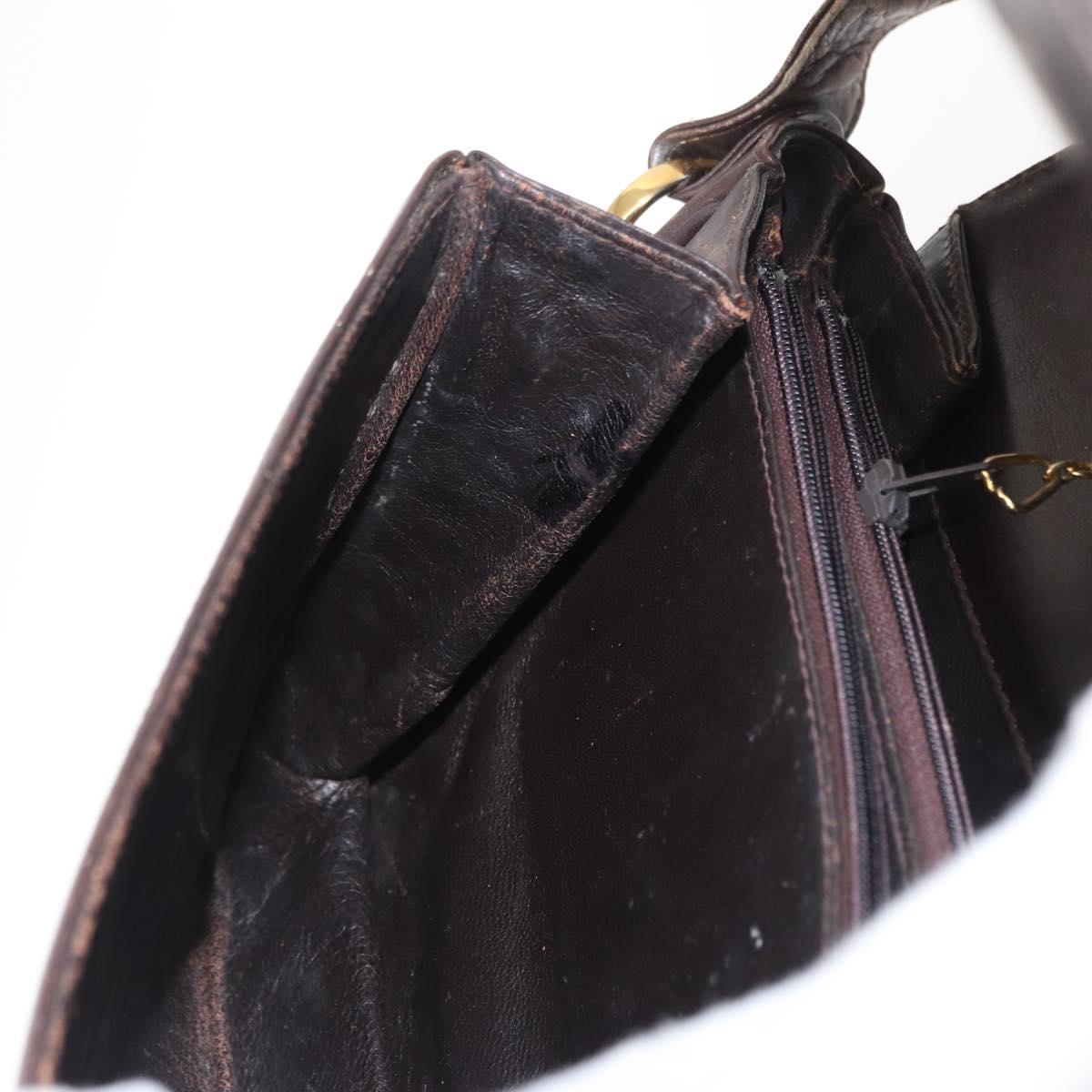 CELINE C Sulky Shoulder Bag Canvas Brown Gold Auth ep12803