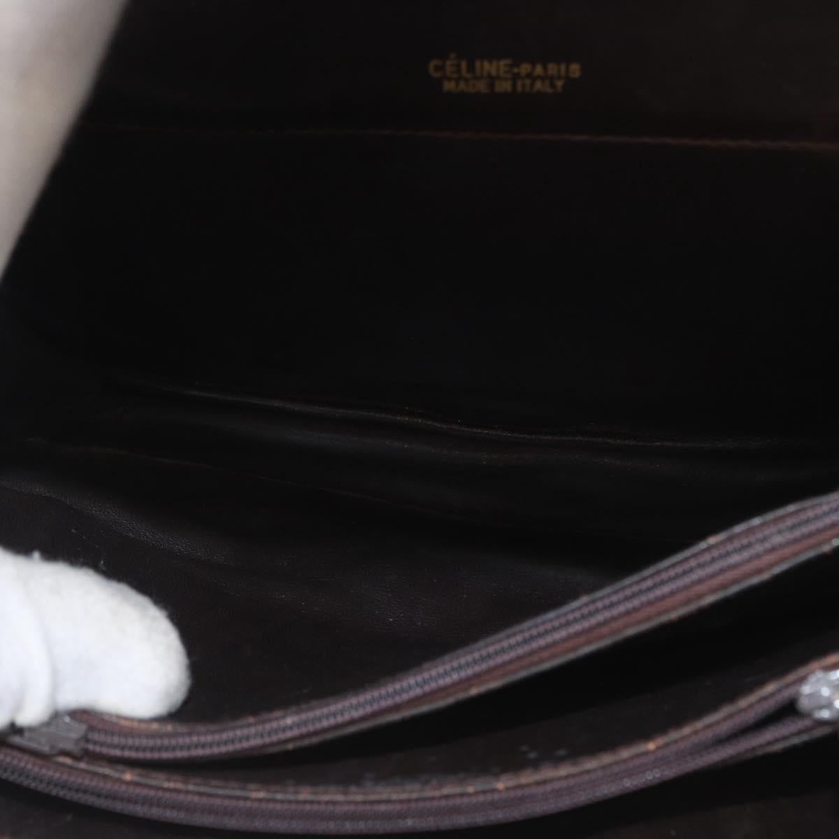 CELINE C Sulky Shoulder Bag Canvas Brown Gold Auth ep12803