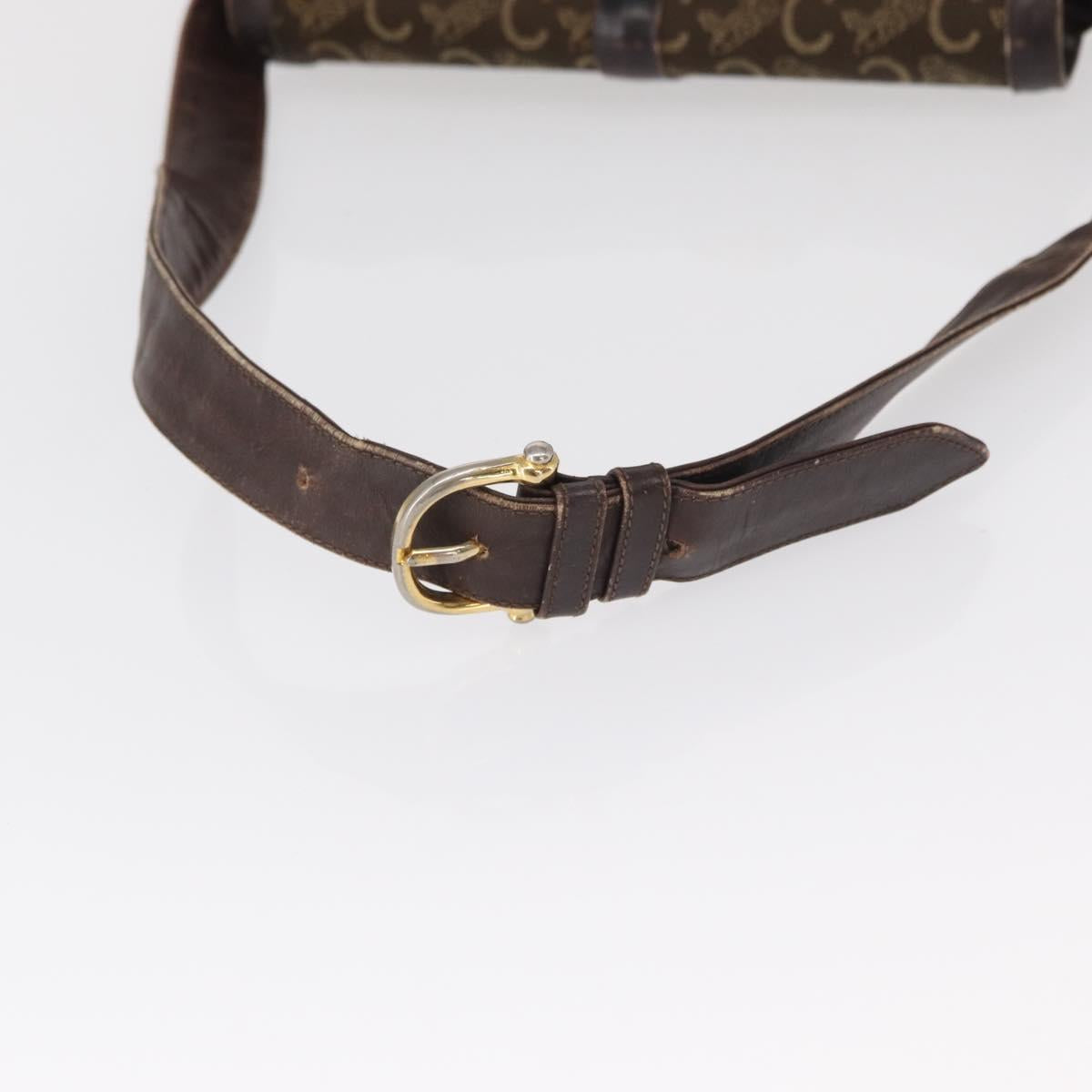 CELINE C Sulky Shoulder Bag Canvas Brown Gold Auth ep12803