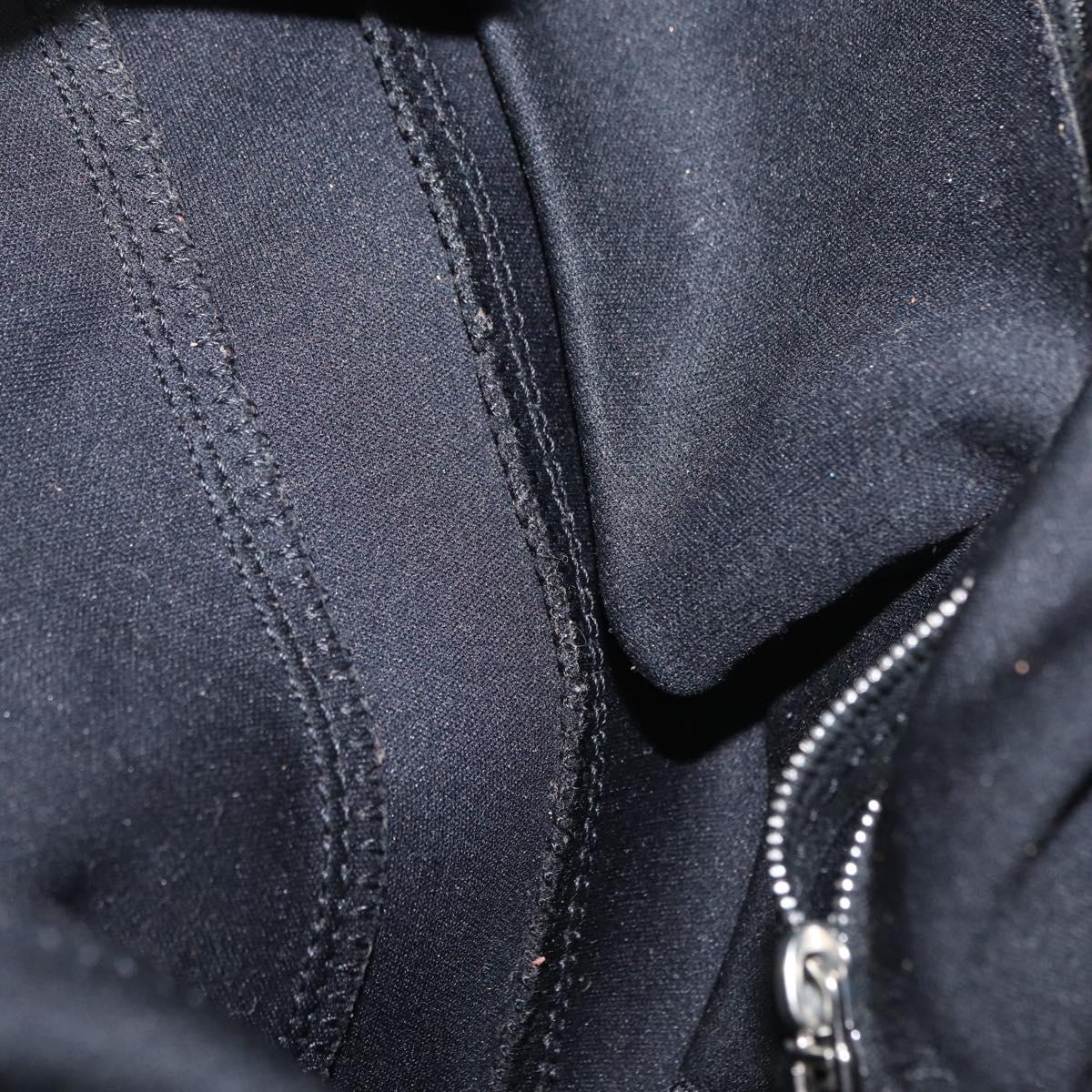 FENDI Mamma Bucket Shoulder Bag Nylon Black Silver Auth ep12804