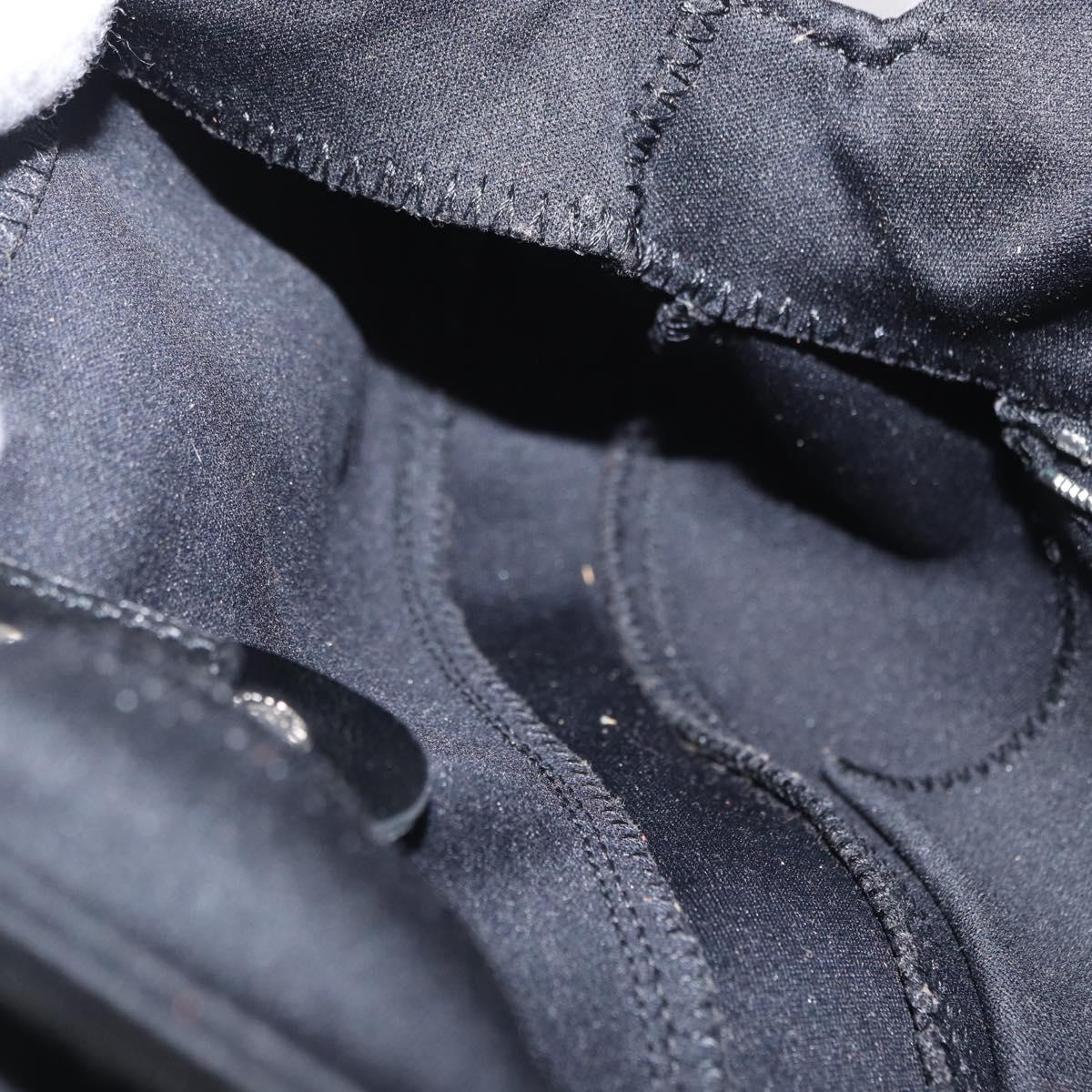 FENDI Mamma Bucket Shoulder Bag Nylon Black Silver Auth ep12804