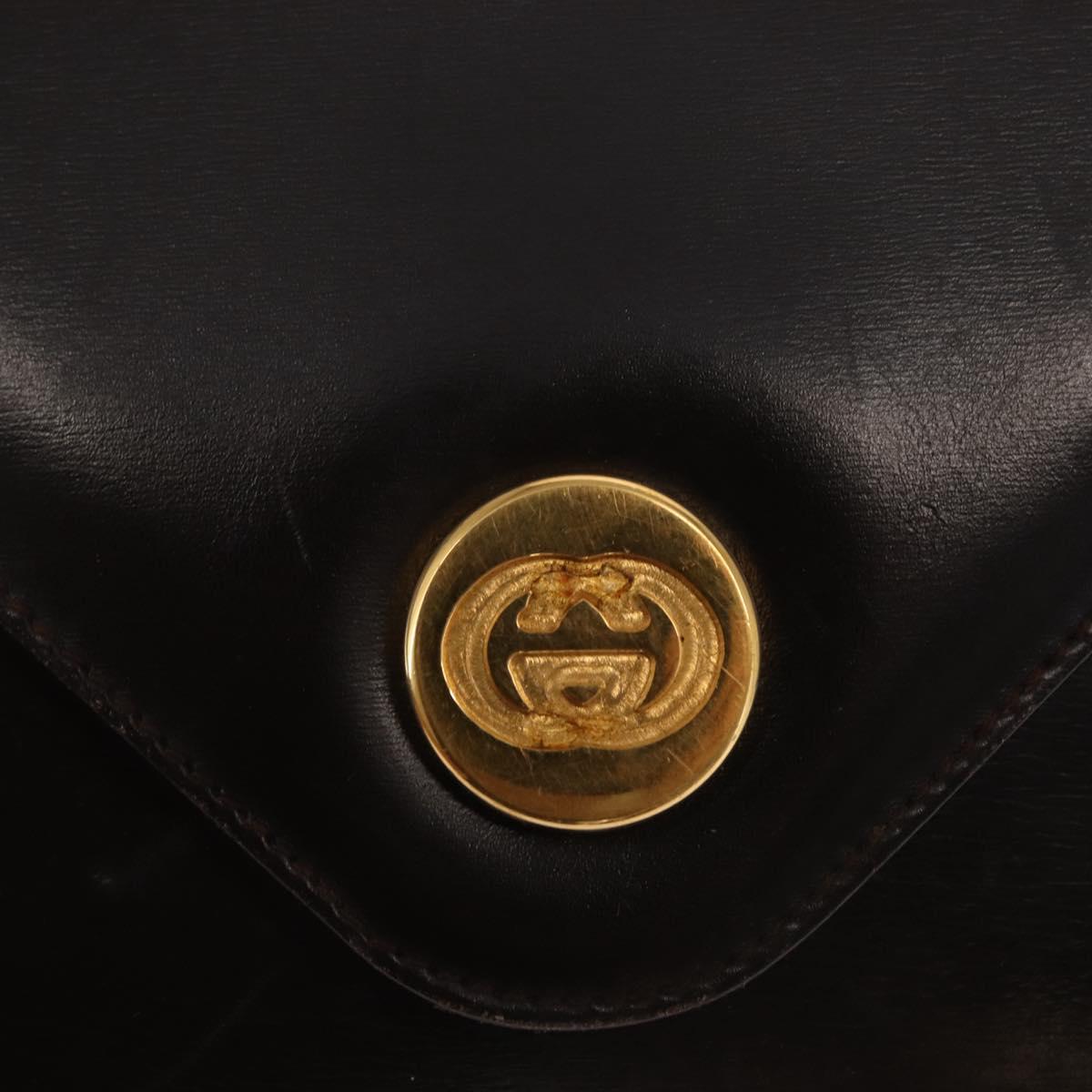 GUCCI Shoulder Bag Leather Brown Gold 001 406 0622 Auth ep12806