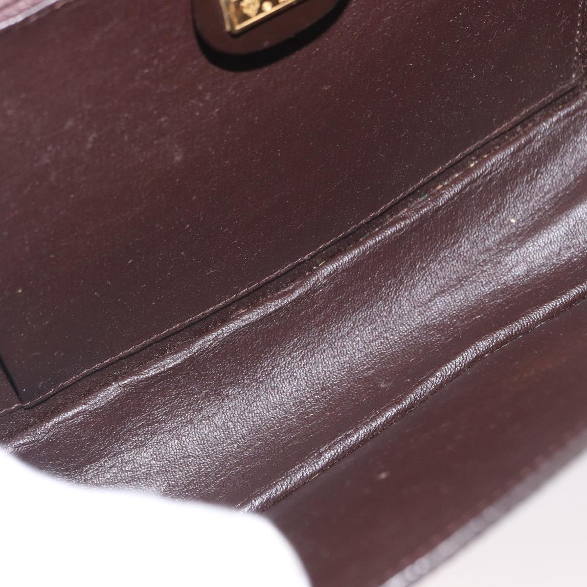 GUCCI Shoulder Bag Leather Brown Gold 001 406 0622 Auth ep12806