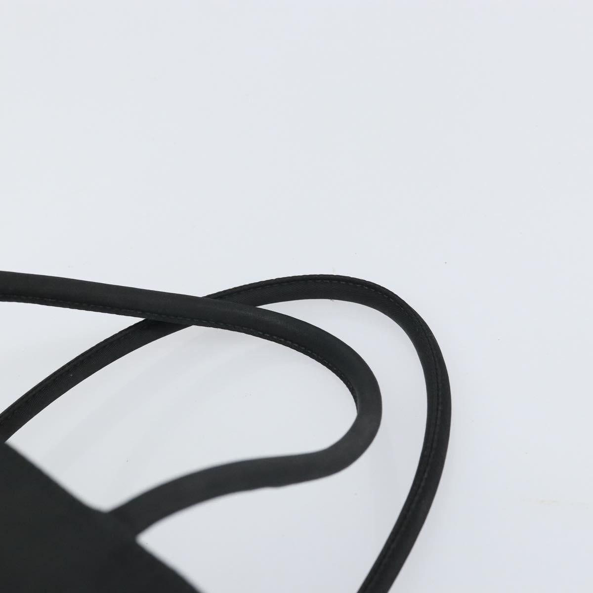 PRADA Hand Bag Nylon Black Silver Auth ep12808