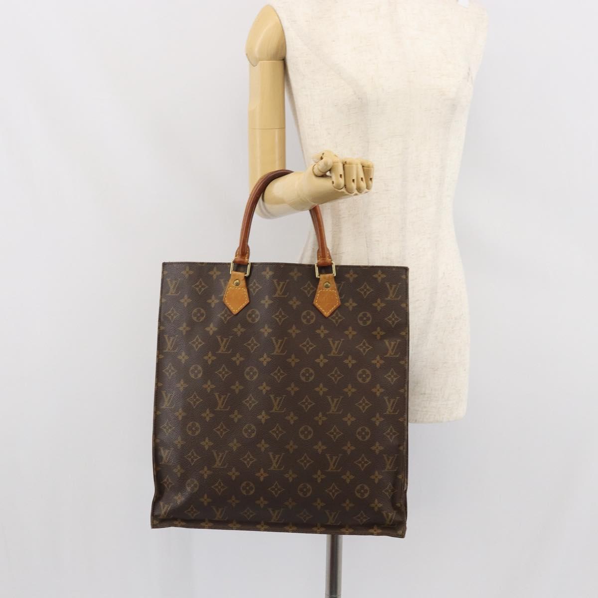 LOUIS VUITTON Monogram Sac Plat Hand Bag M51140 LV Auth ep12811