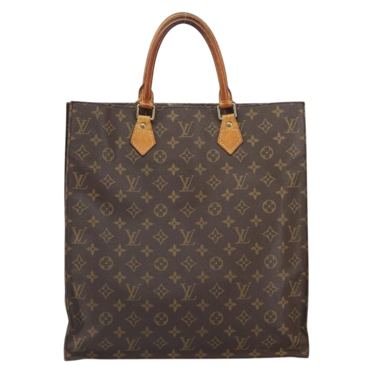 LOUIS VUITTON Monogram Sac Plat Hand Bag M51140 LV Auth ep12811