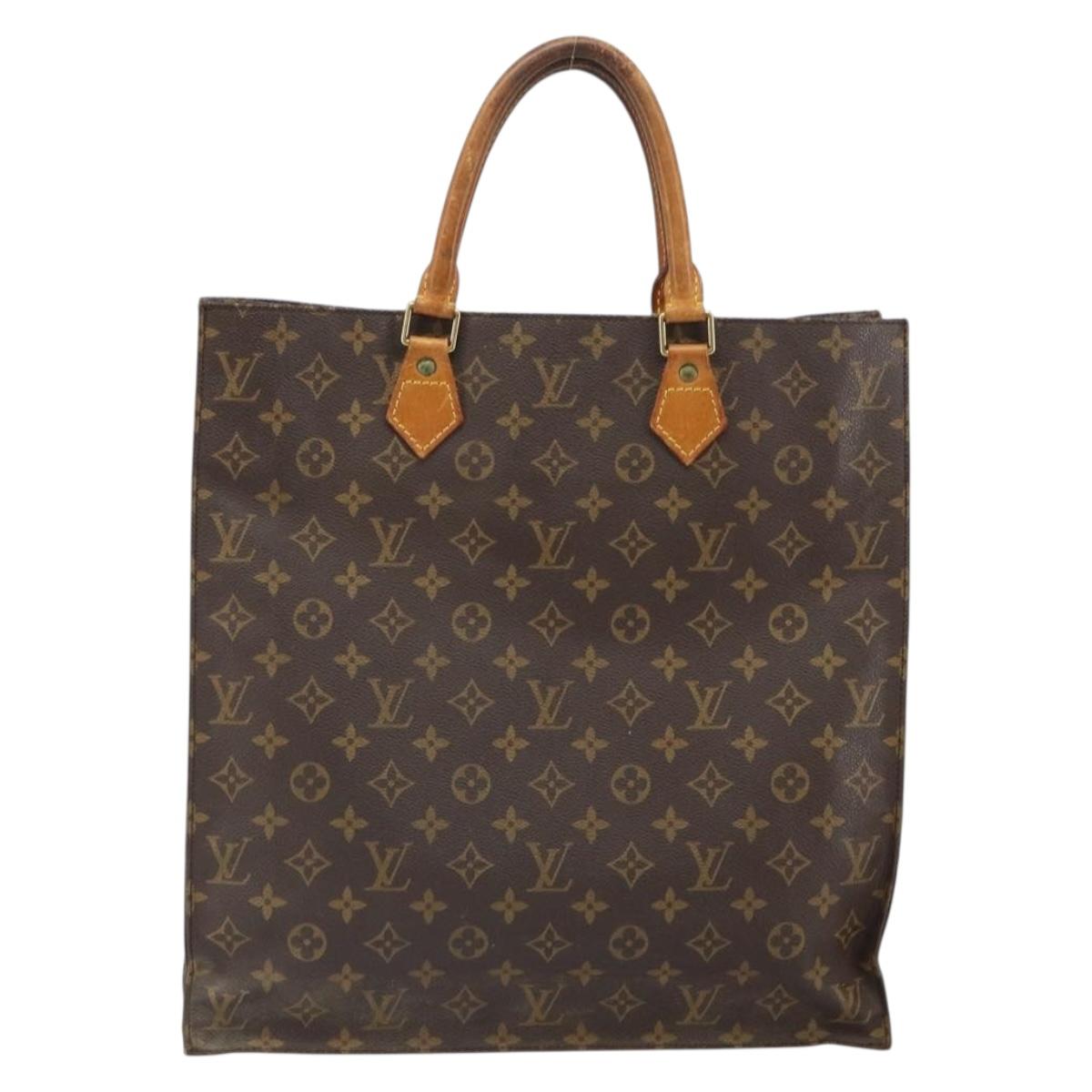 LOUIS VUITTON Monogram Sac Plat Hand Bag M51140 LV Auth ep12811