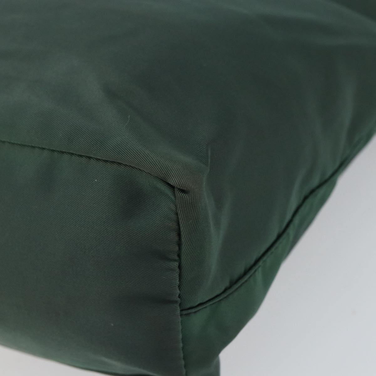 PRADA Hand Bag Nylon Green Silver Auth ep12812
