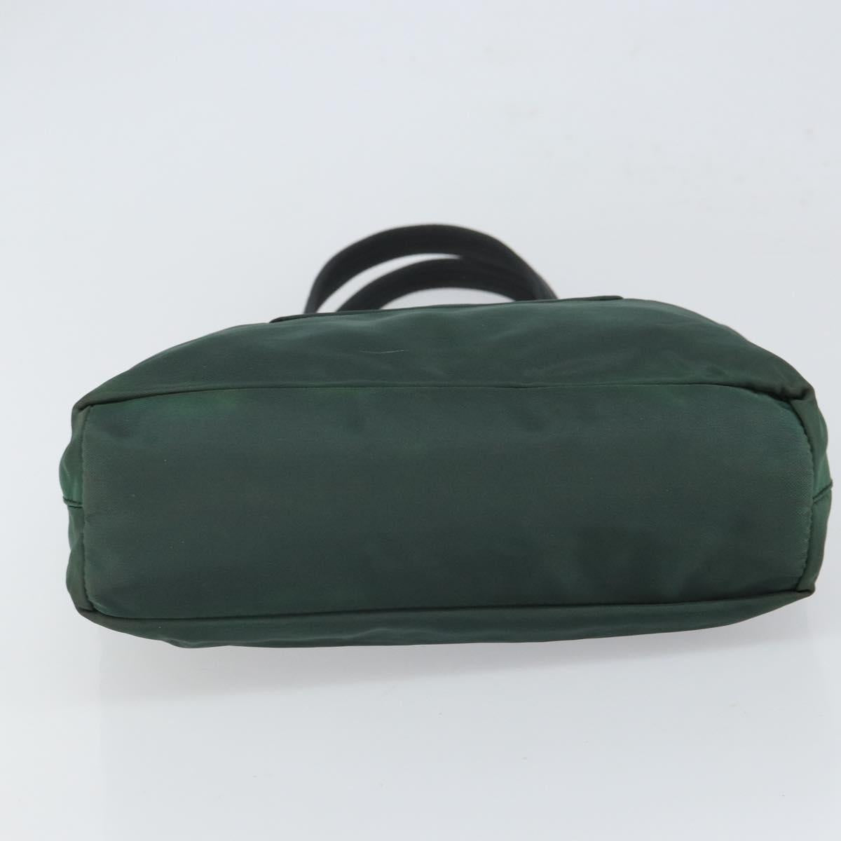PRADA Hand Bag Nylon Green Silver Auth ep12812