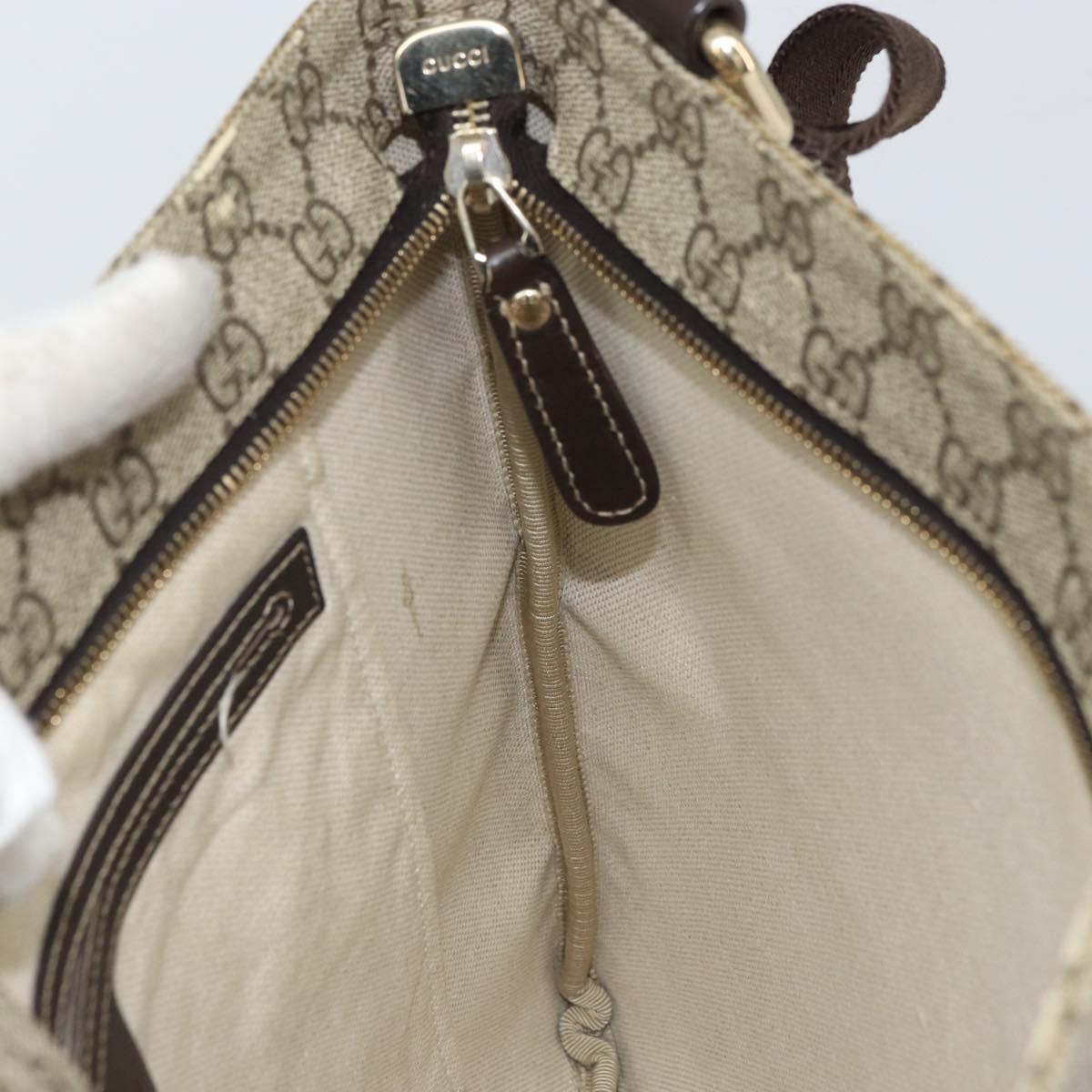 GUCCI GG Supreme Shoulder Bag PVC Beige Gold 201446 Auth ep12814