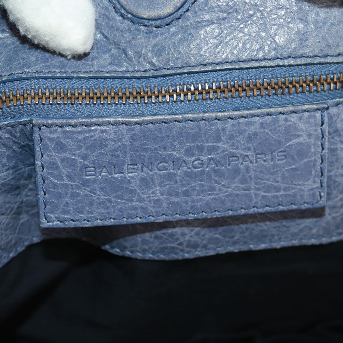BALENCIAGA The Sunday Hand Bag Leather Purple Auth ep12816V