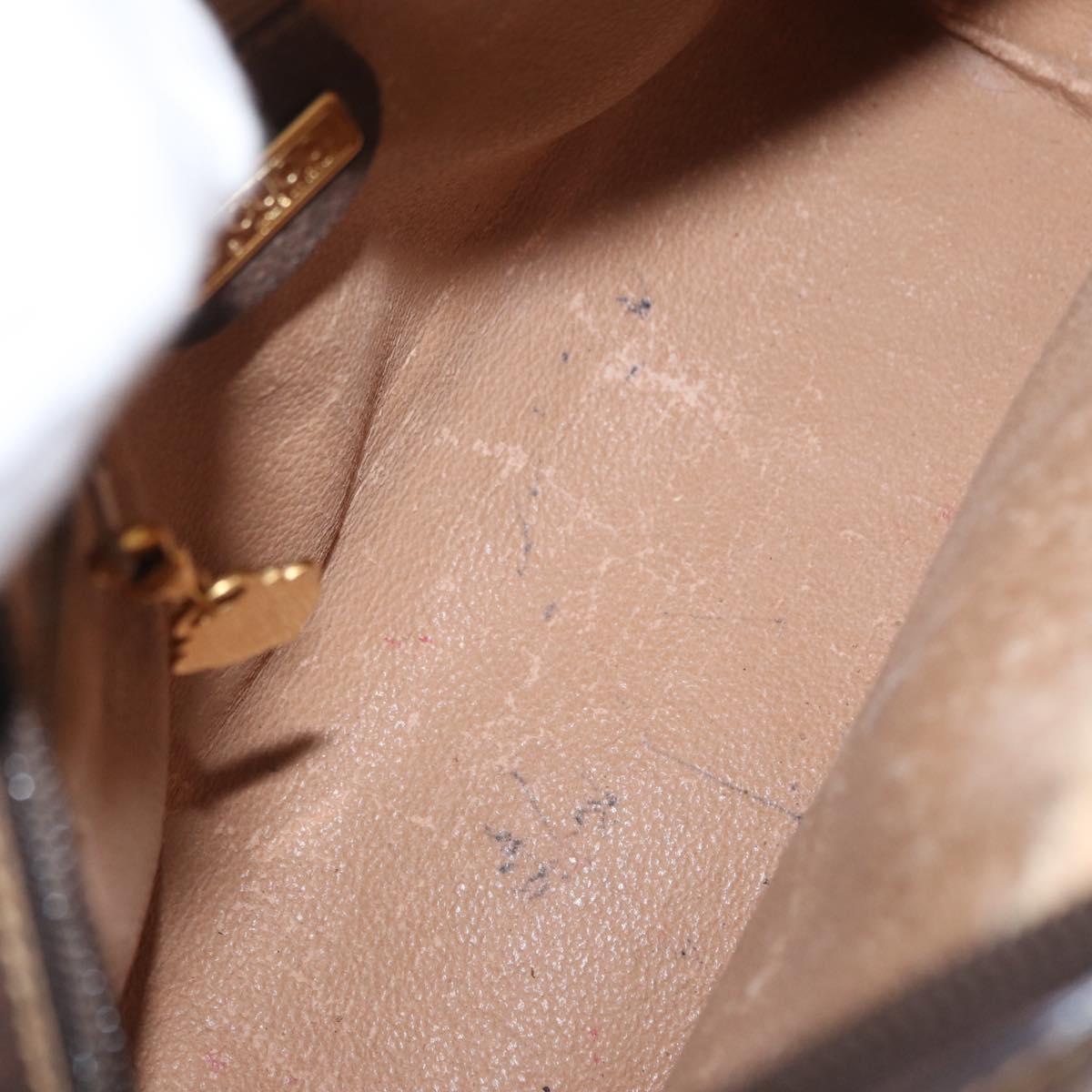 GUCCI GG Supreme Shoulder Bag PVC Beige Gold Auth ep12819