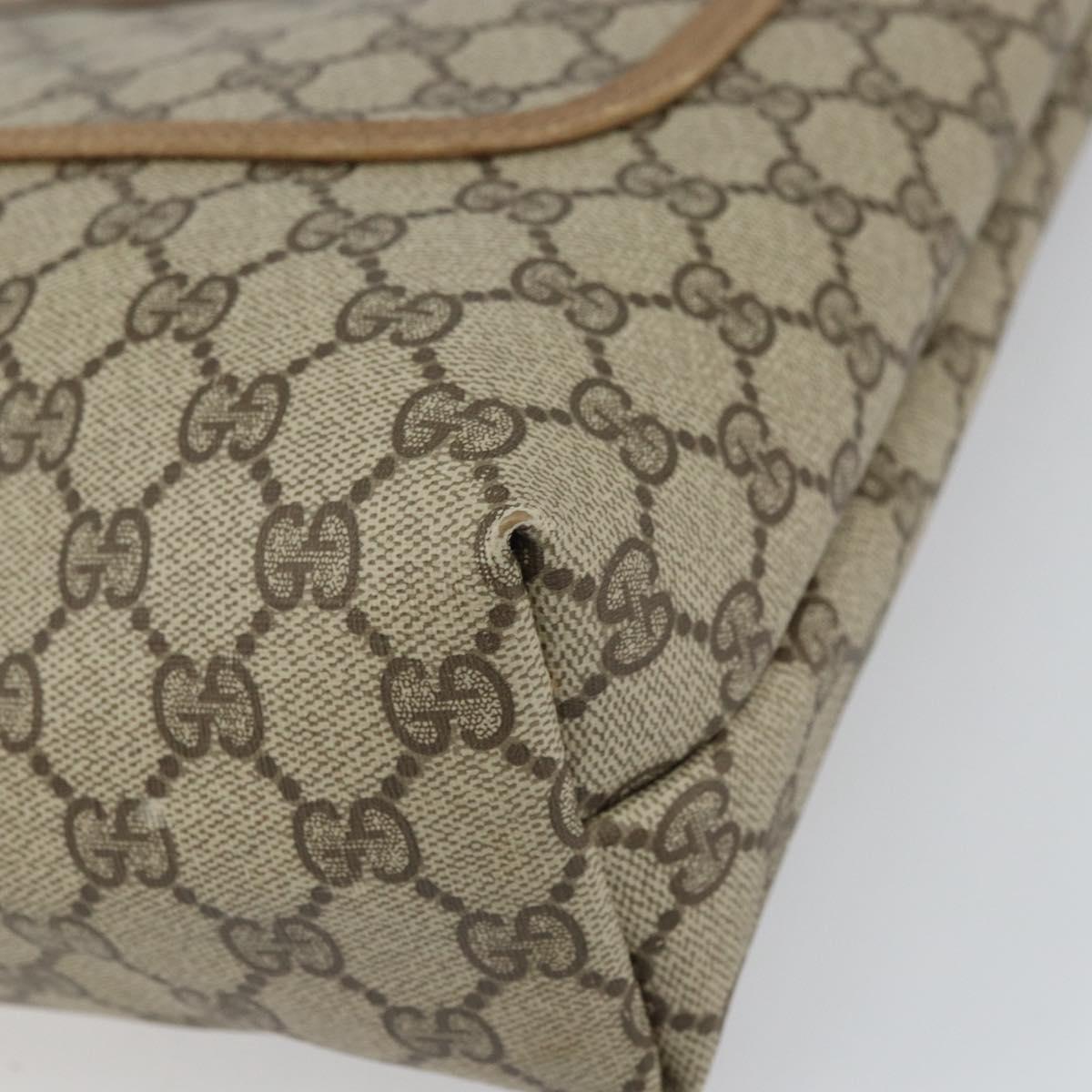 GUCCI GG Supreme Web Sherry Line Tote Bag PVC Beige 39 02 003 Auth ep12822