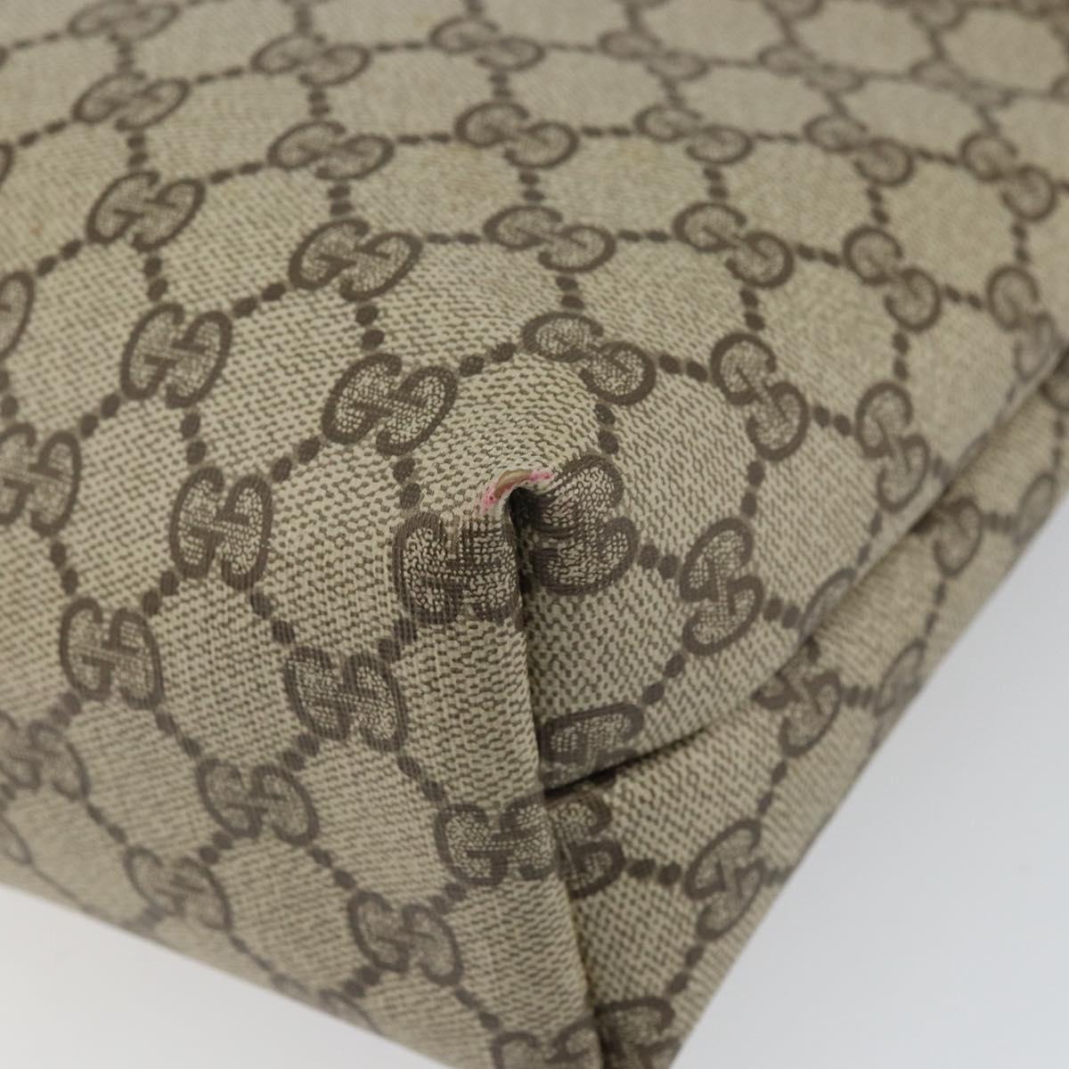 GUCCI GG Supreme Web Sherry Line Tote Bag PVC Beige 39 02 003 Auth ep12822