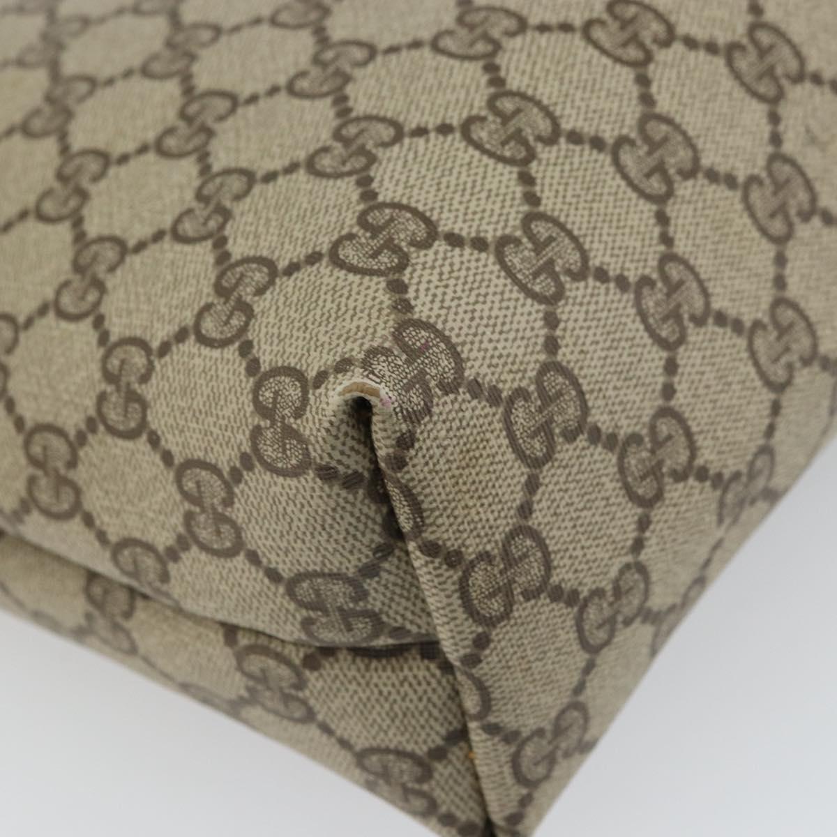 GUCCI GG Supreme Web Sherry Line Tote Bag PVC Beige 39 02 003 Auth ep12822