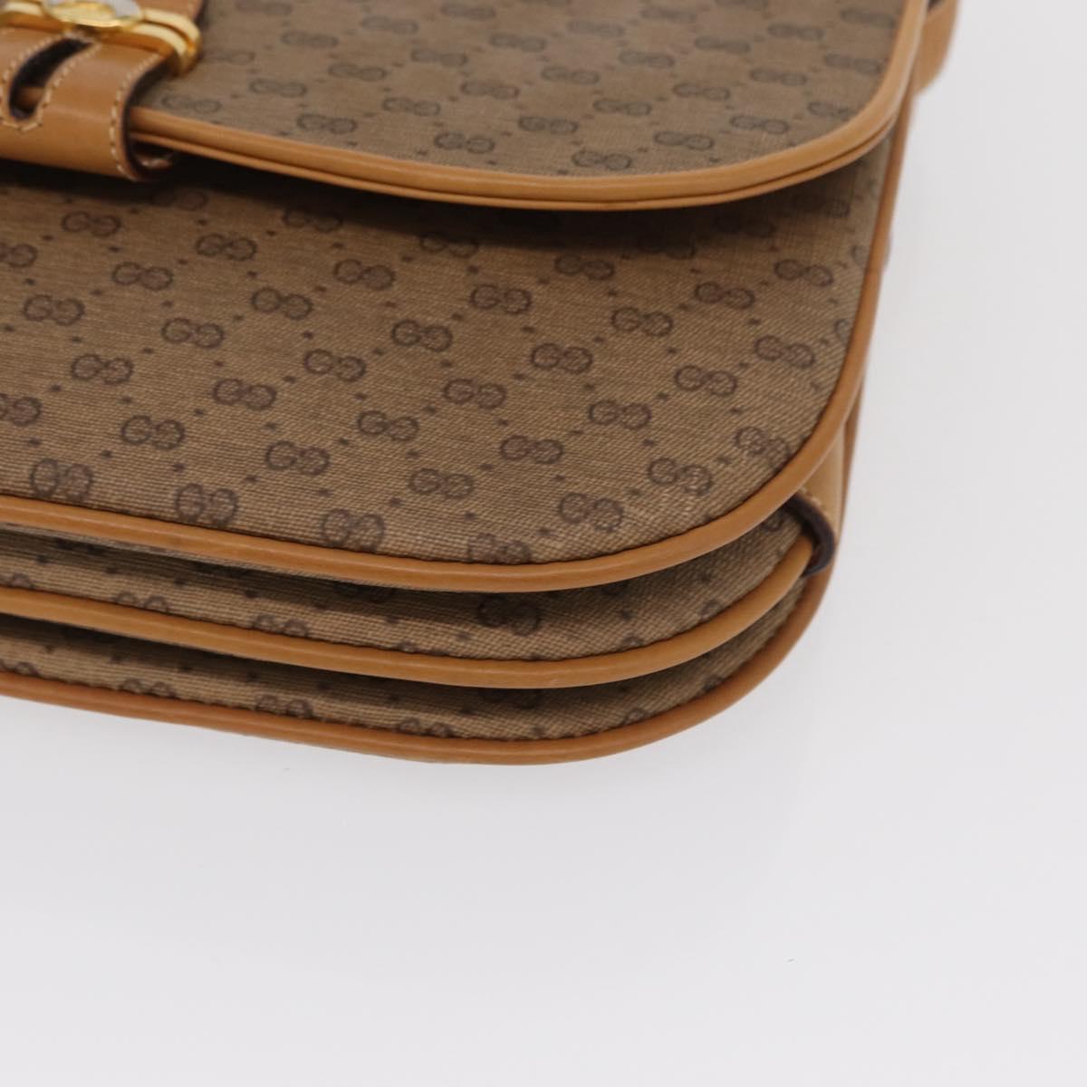 GUCCI Micro GG Supreme Shoulder Bag PVC Beige Gold 001 406 1780 Auth ep12826