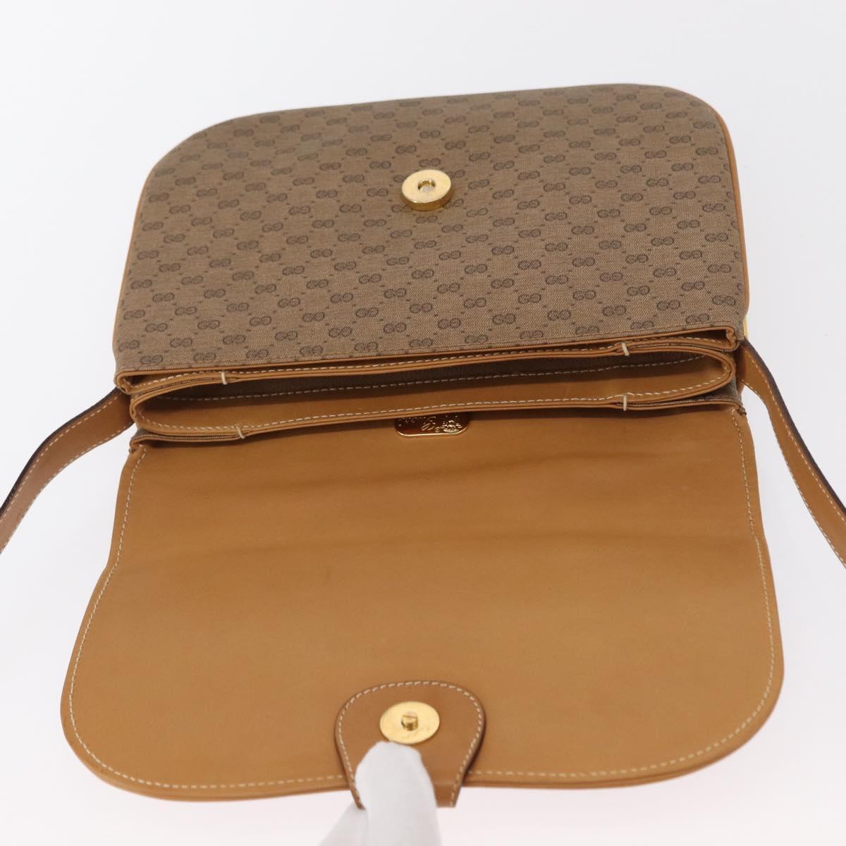 GUCCI Micro GG Supreme Shoulder Bag PVC Beige Gold 001 406 1780 Auth ep12826