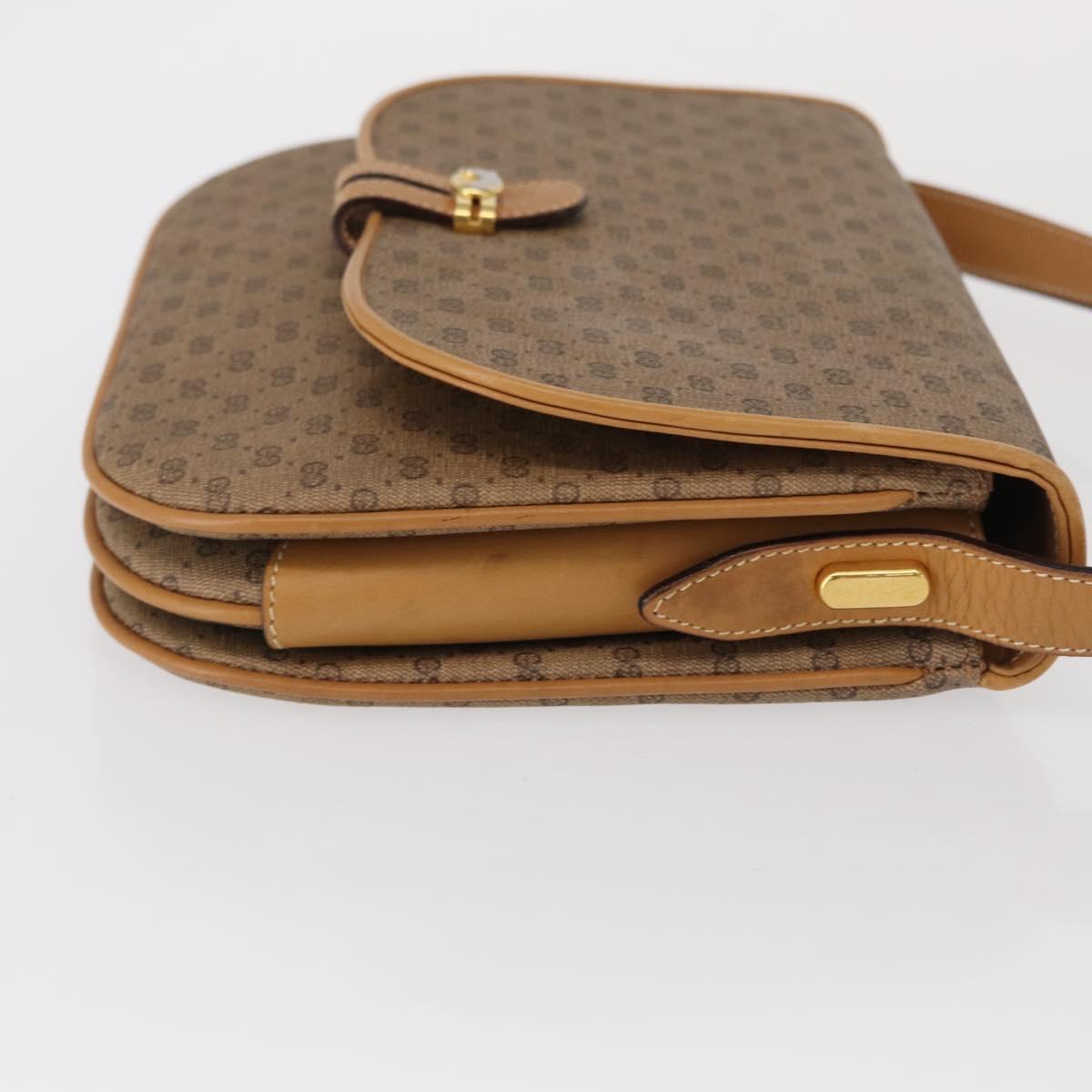 GUCCI Micro GG Supreme Shoulder Bag PVC Beige Gold 001 406 1780 Auth ep12826