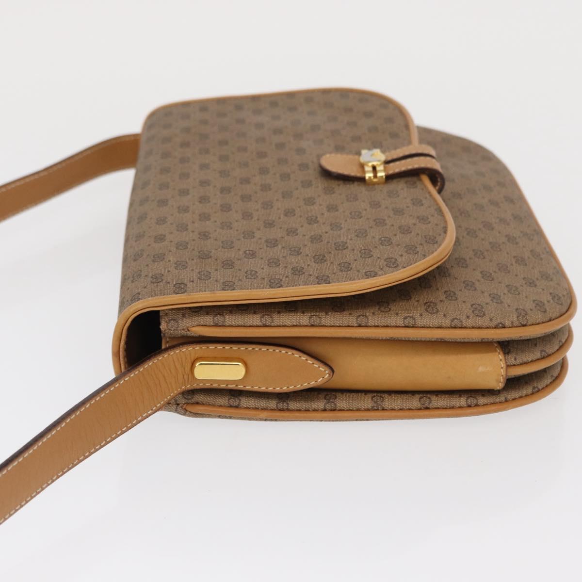 GUCCI Micro GG Supreme Shoulder Bag PVC Beige Gold 001 406 1780 Auth ep12826