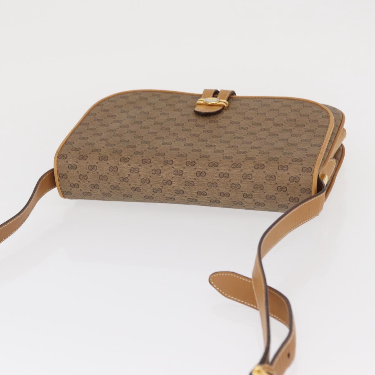 GUCCI Micro GG Supreme Shoulder Bag PVC Beige Gold 001 406 1780 Auth ep12826