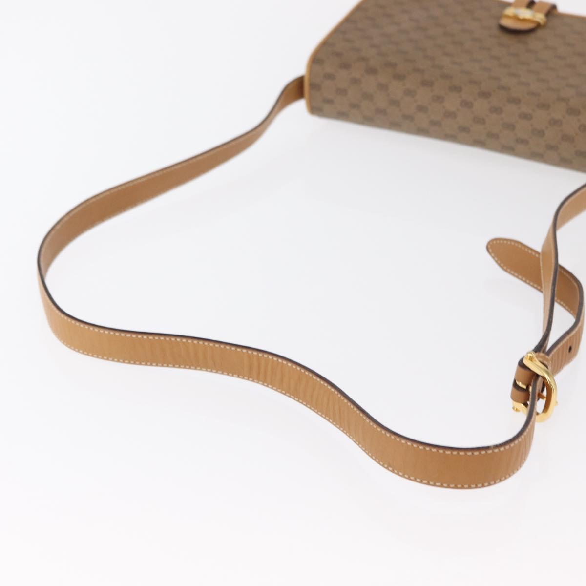 GUCCI Micro GG Supreme Shoulder Bag PVC Beige Gold 001 406 1780 Auth ep12826