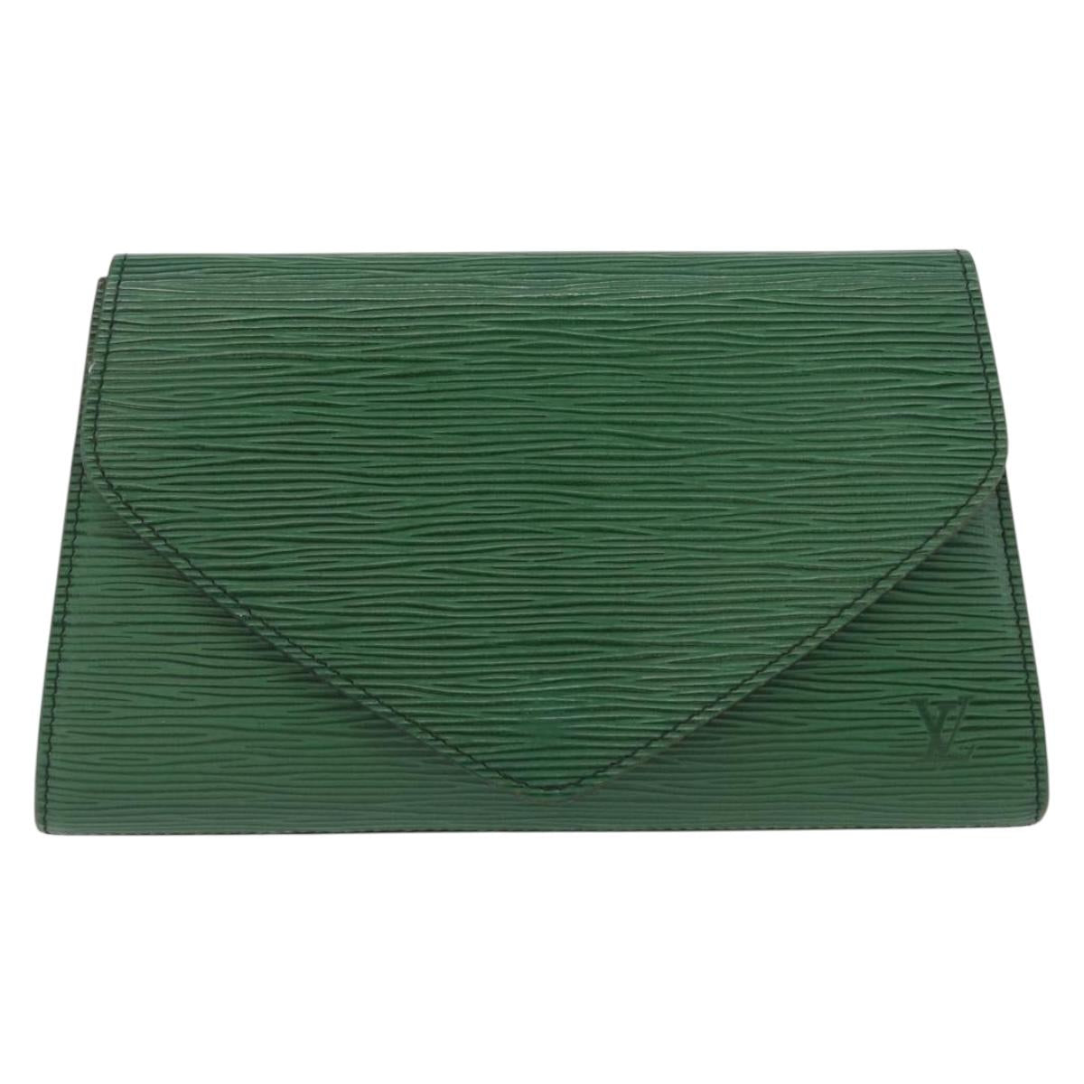 LOUIS VUITTON Epi Art Deco Clutch Bag Green M52634 LV Auth ep12828