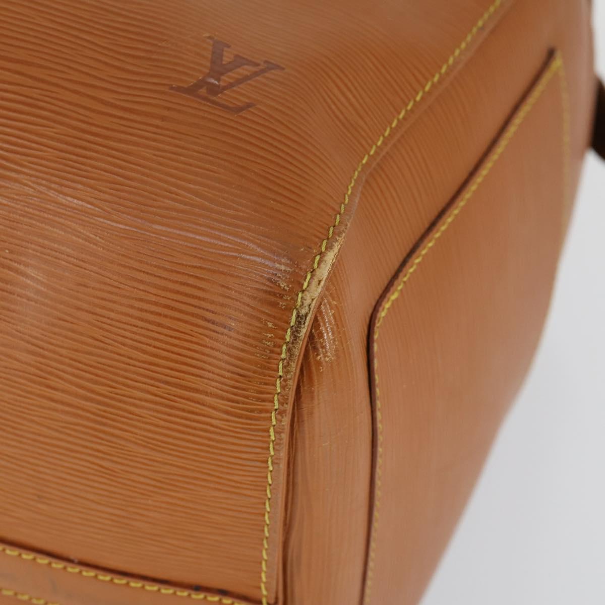 LOUIS VUITTON Epi Keepall 50 Boston Bag Brown M42968 LV Auth ep12829