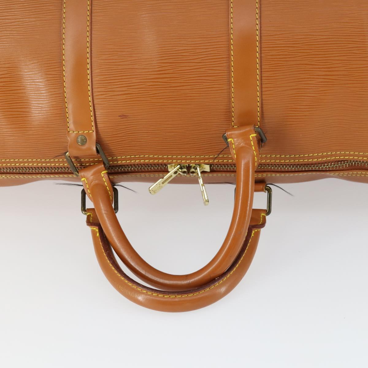 LOUIS VUITTON Epi Keepall 50 Boston Bag Brown M42968 LV Auth ep12829