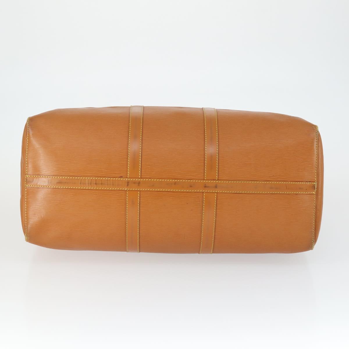 LOUIS VUITTON Epi Keepall 50 Boston Bag Brown M42968 LV Auth ep12829
