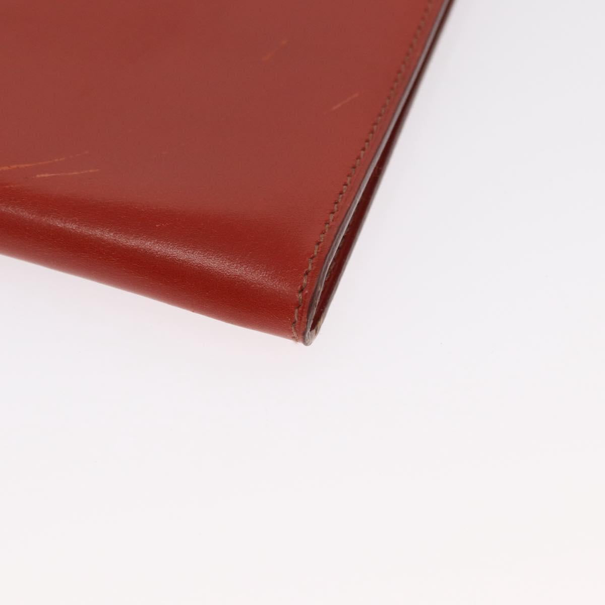 HERMES Shoulder Bag Leather Red Auth ep12834