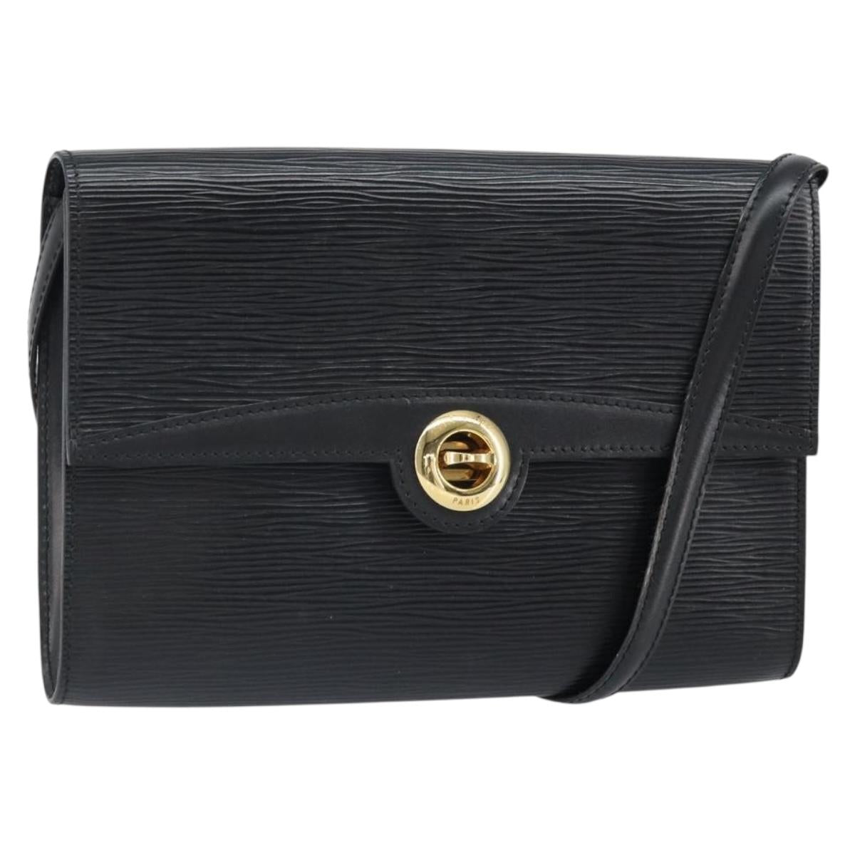 LOUIS VUITTON Epi Pochette Arche Shoulder Bag Black Noir M52572 LV Auth ep12836